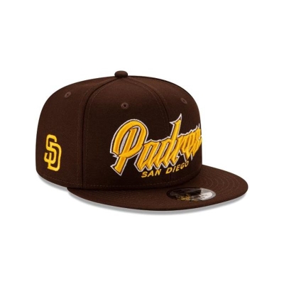 San Diego Padres Gorra | New Era MLB Slab 9fifty Snapback Cap Mexico - Marrom